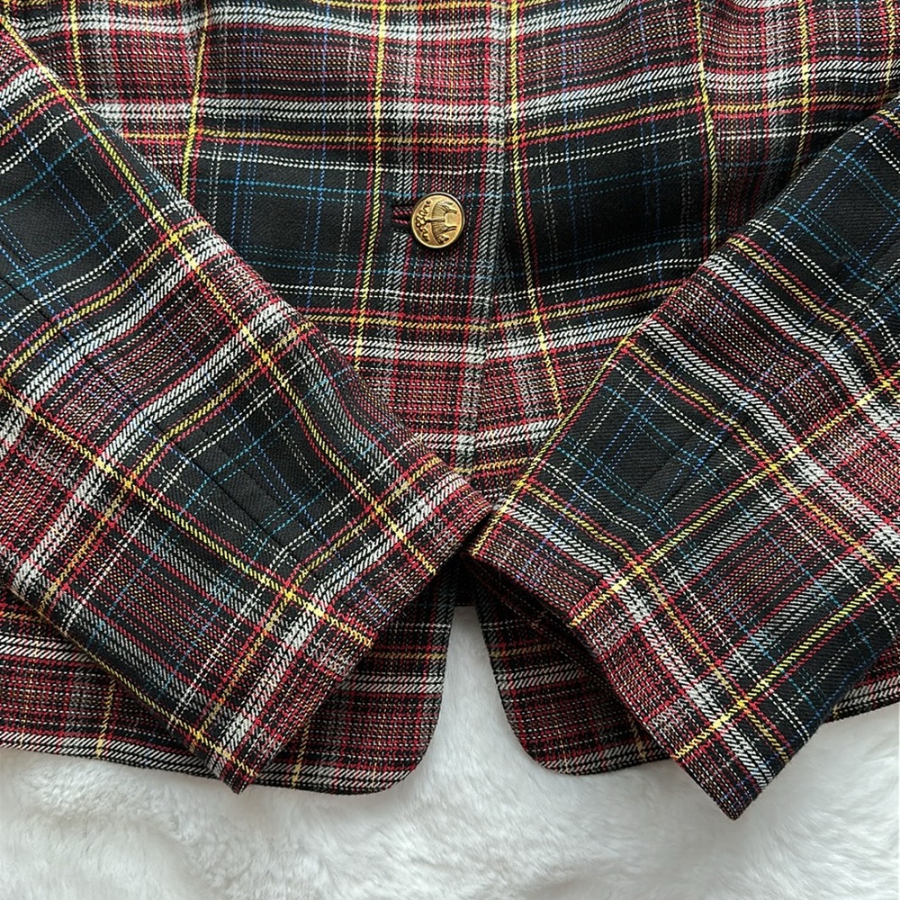 Brooks Brothers Plaid Light Jacket Wool Blend size 10 - Picture 8 of 10